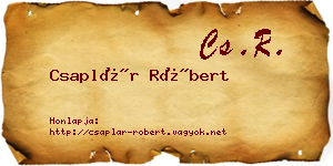 Csaplár Róbert névjegykártya