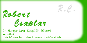 robert csaplar business card